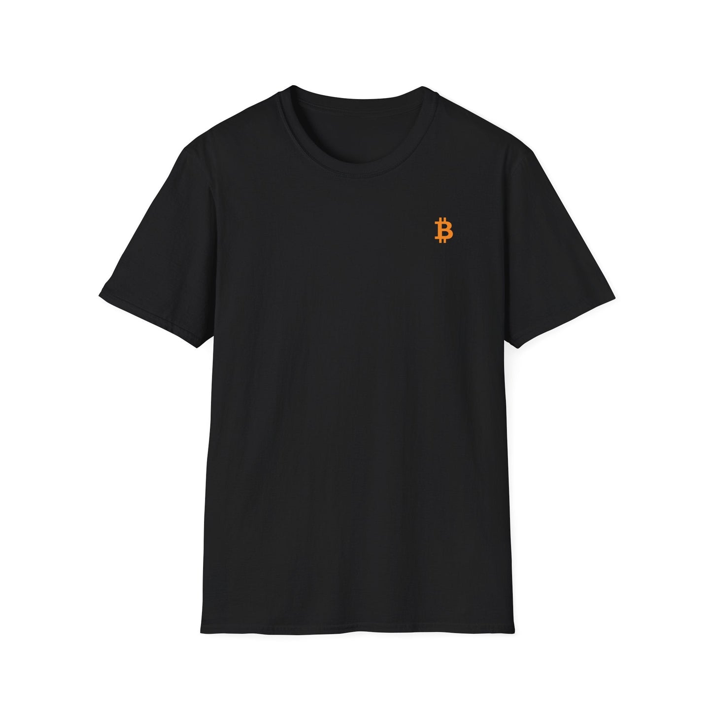 Softstyle Minimal Orange Logo Bitcoin T-Shirt