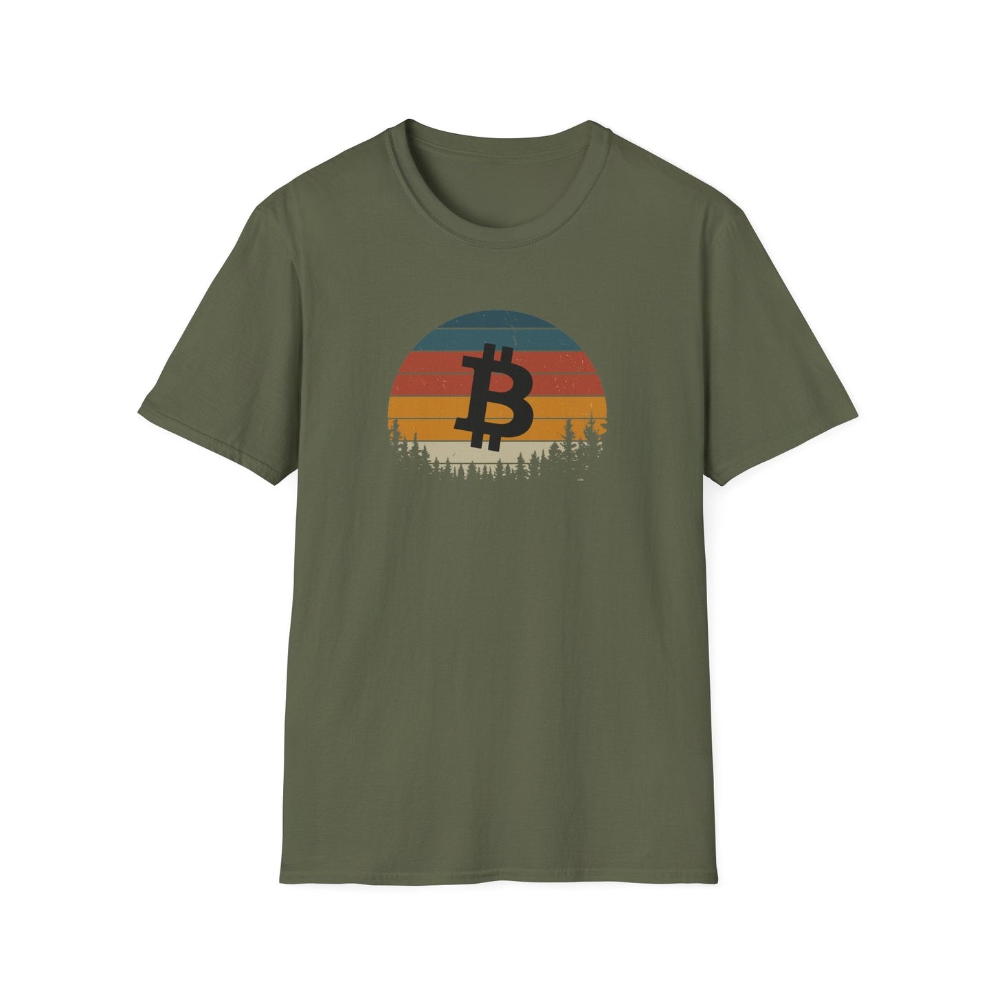 Softstyle Retro Style Bitcoin T-Shirt