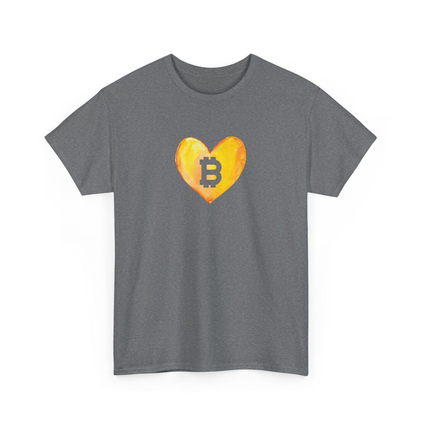 Yellow Heart Bitcoin T-Shirt