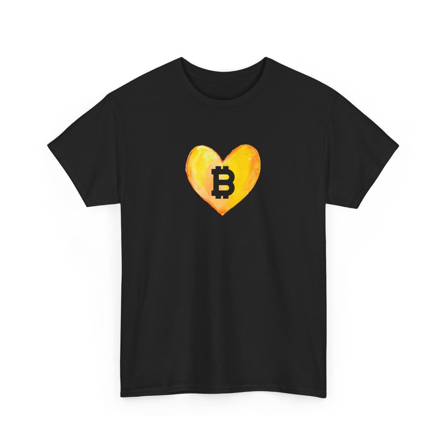 Yellow Heart Bitcoin T-Shirt