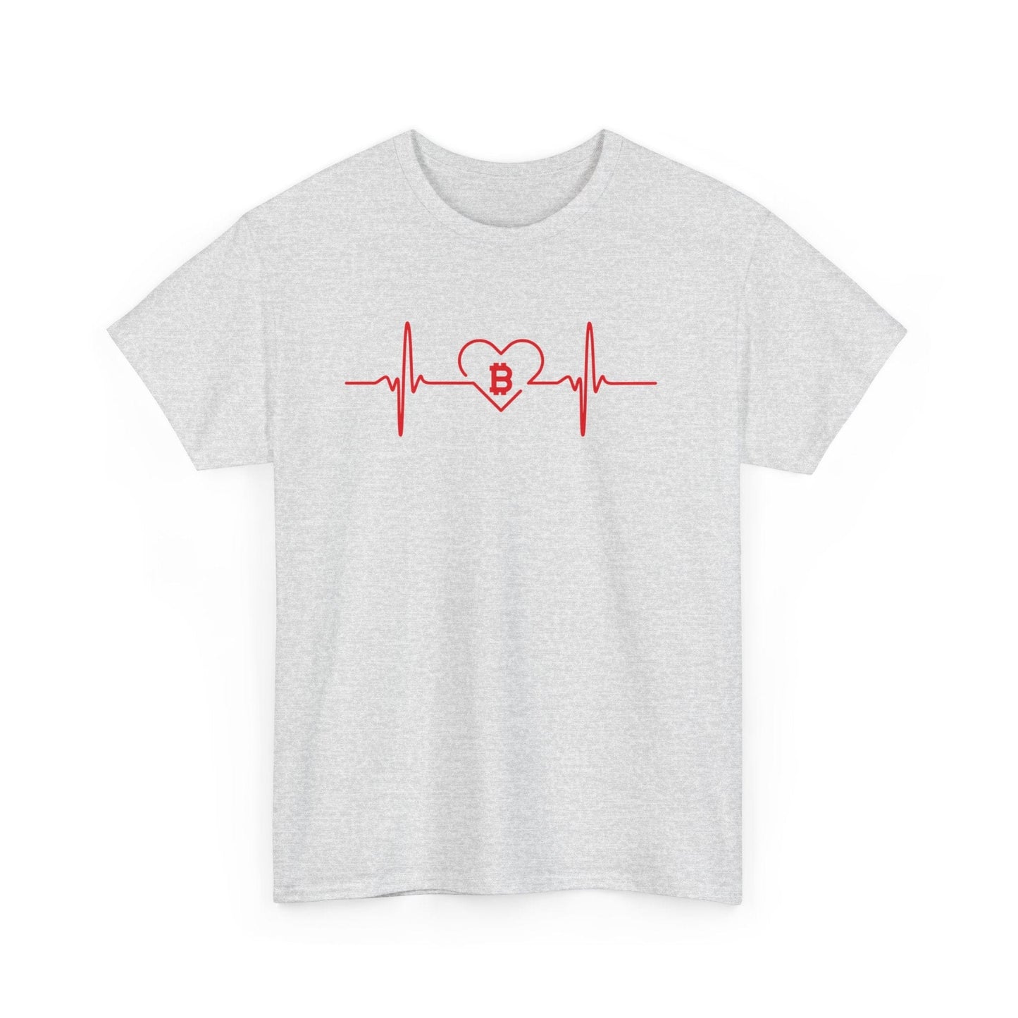 Red Heart Beats Bitcoin T-Shirt