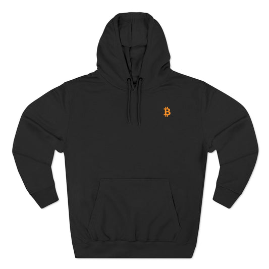 Minimal Orange Logo Bitcoin Hoodie