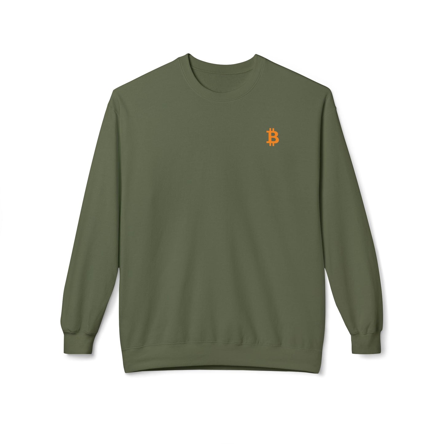 Minimal Orange Logo Bitcoin Sweatshirt